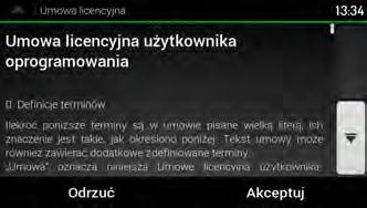 1 Wstępna konfiguracja Przy pierwszym użyciu oprogramowania do nawigacji wstępny proces konfiguracji zostanie uruchomiony automatycznie. 1.