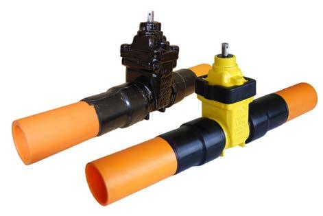 Resilient Seated Gate Valve, Type A with PE-Tail Задвижка с обрезиненным клином тип A, с ПЭ патрубками для сварки Zasuwa klinowa z miękkim uszczelnieniem typ A, z końcówkami rur PE AG04 DN50 - DN300