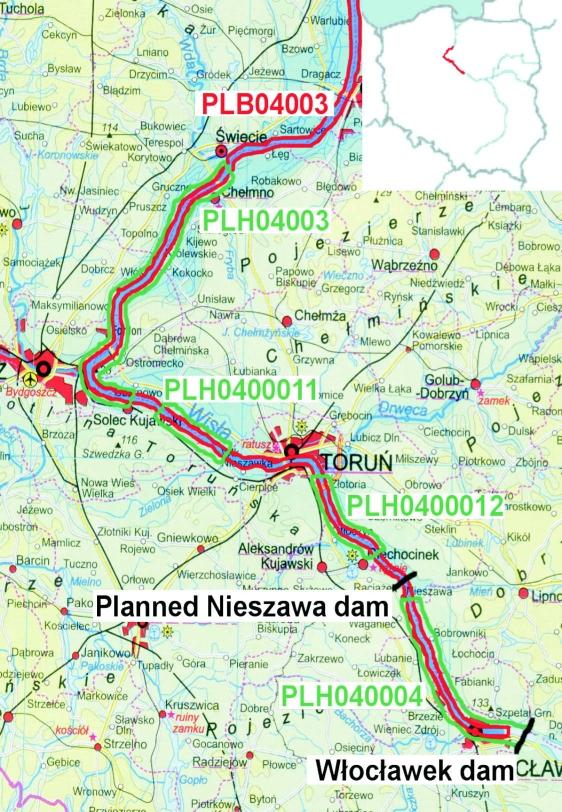 Stopień wodny w Nieszawie Cel- poprawa stabilności stopnia Włocławek Czy inwestycja dotyczy ochrony obszaru? NIE Czy może znacząco oddziaływać na obszar?