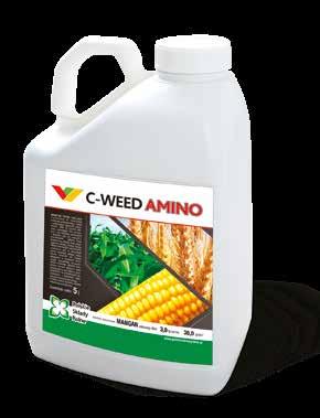 okresie silnego wzrostu wegetatywnego do momentu kwitnienia włącznie INSTRUKCJA STOSOWANIA C-WEED AMINO może być stosowany łącznie z większością powszechnie dostępnych preparatów przeznaczonych do