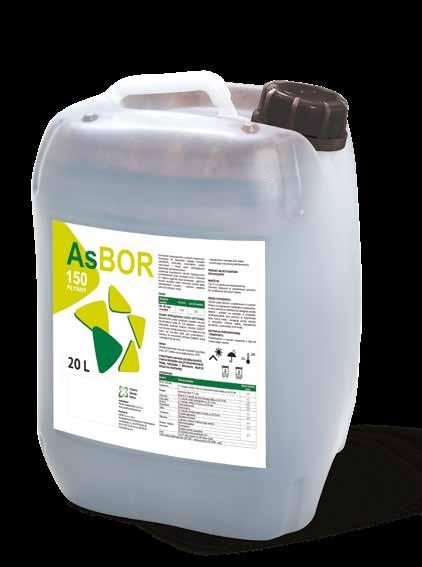 AsBor 150 PŁYNNY NAWOZY DOLISTNE C-WEED AMINO - STYMULACJA UPRAW SPRAWDZONA W PRAKTYCE Nawóz AsBor jest wysokoskoncentrowanym nawozem dolistnym przeznaczonym do nawożenia upraw szczególnie wrażliwych