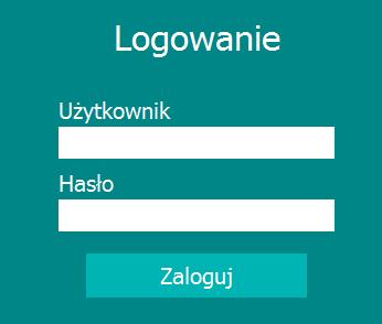 1. LOGOWANIE Po uruchomieniu programu użytkownik musi się zalogować. W polach należy wpisać odpowiednio nazwę użytkownika i hasło, następnie kliknąć na przycisk Zaloguj lub wcisnąć klawisz Enter.