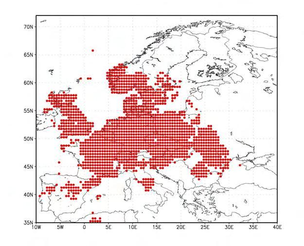 Średnie temperatury 12 kolejnych miesięcy w 2006/2007 wyŝsze niŝ