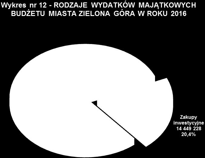 Szczegółowy wykaz wydatków majątkowych przedstawiono w tabelach nr 6 i 15 niniejszego sprawozdania.