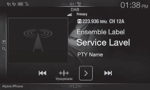 Obsługa DAB/DAB+/DMB Instrukcja obsługi DAB/DAB+/DMB Przycisk programu Przy krótkim dotknięciu wyświetla zaprogramowaną usługę.