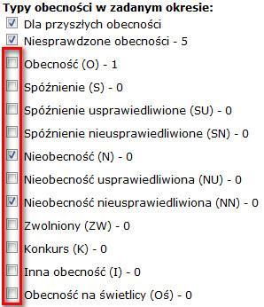 Krok 3. Musimy wybrać ucznia naszej klasy z rozwijanej listy. Krok 4. Jeżeli chcemy usprawiedliwić tylko i wyłącznie nieobecności na konkretnym przedmiocie możemy wybrać filtr Przedmiot. Krok 5.