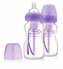 #WB91405 Butelka szeroka szyjka Options 270ml 2-Pak różowa #WB92305 Butelka
