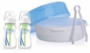 Zawiera: 1*sterylizator mikrofalowy, 2*butelka szeroka szyjka Options 150ml i 3*butelka szeroka szyjka Options 270ml,
