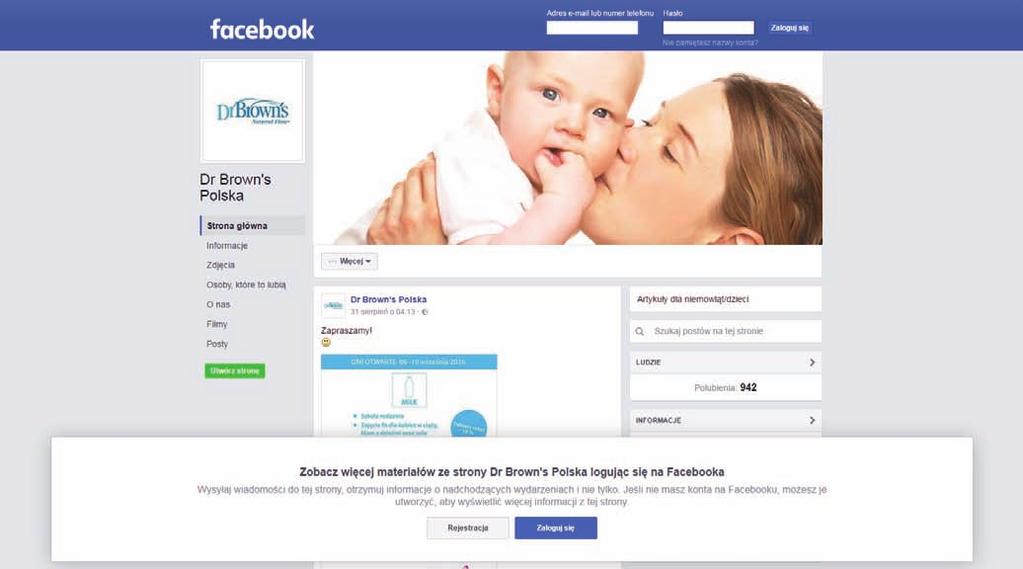Facebook Dr Brown's Polska - aktualności, wydarzenia, opinie, konkursy i