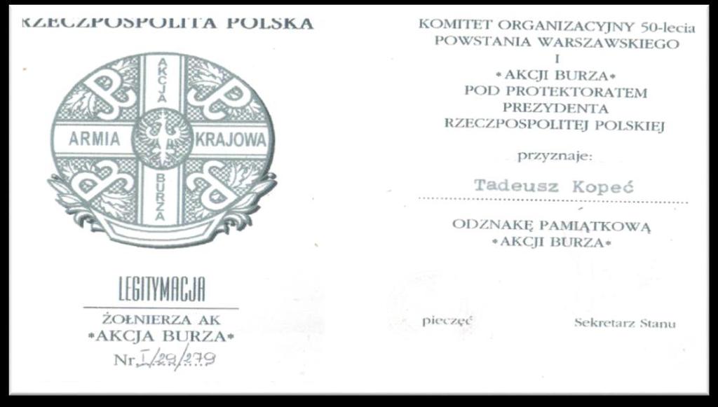 Dokumenty: LEGITYMACJA