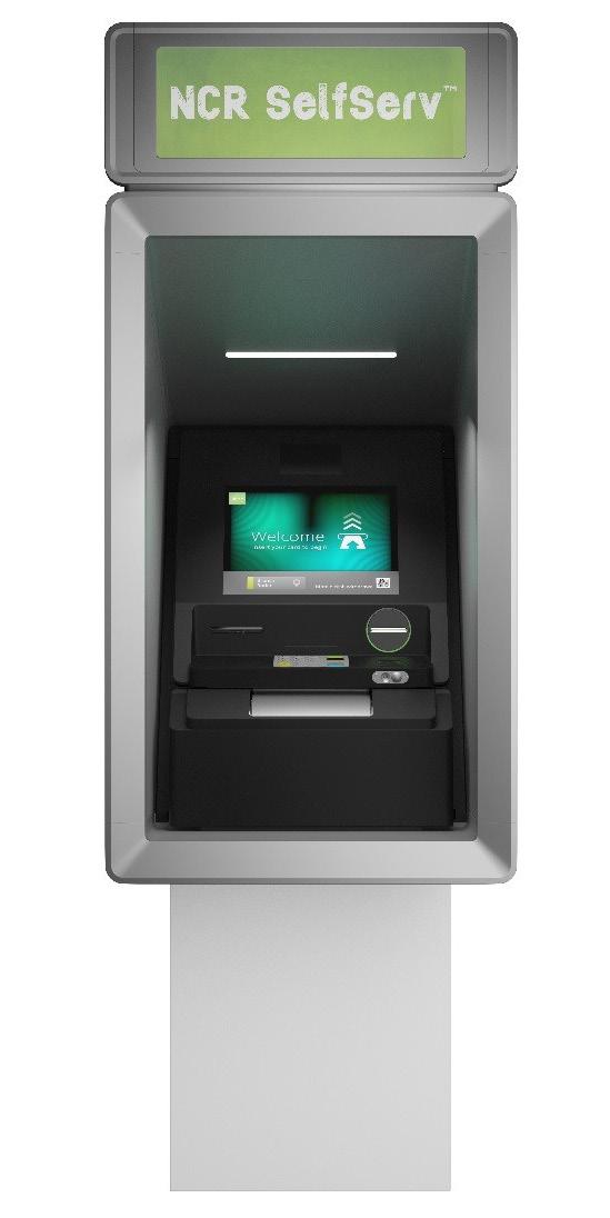 Self Serv 87 Samodzielne urządzenie recyclingowe typu przezściennego (TTW), oferujące funkcje depozytu lub recyklingu gotówki.