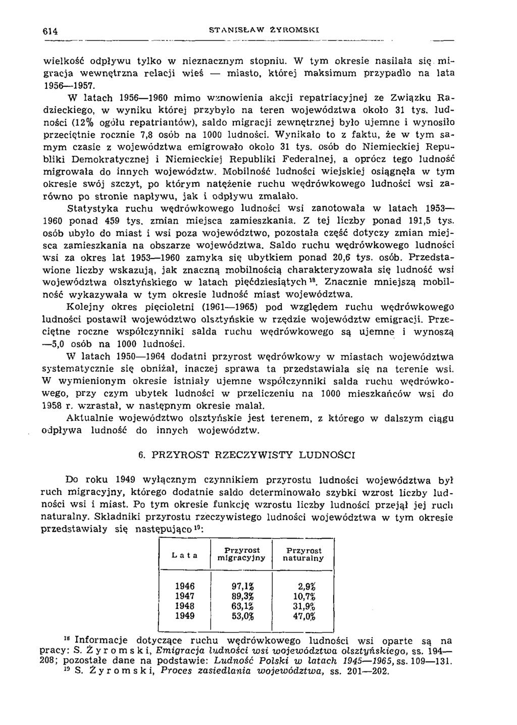 $ 1 4 S T A N IS Ł A W Ž Y R O M S K I wielkość odpływu tylko w nieznacznym stopniu.