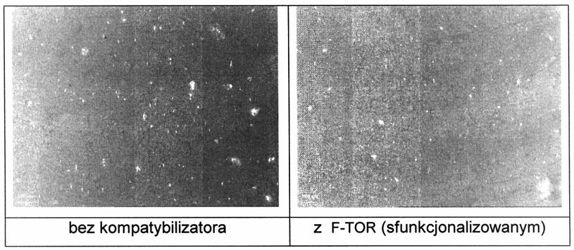 PL 210 522 B1 5 powszechnie stosowane w technologii gumy oraz warstwowe nanonapełniacze krzemianowe typu organomontmorylonitu, powodując wyraźną poprawę mieszalności kauczuków z MMT, co wynika z