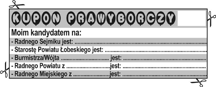 Str.14 RÓżNE 20 MARCA 2018 r. Nr 32 Ważny do 05.04.2018 r. Tylko u nas! PRAWYBORY z nowym tygodnikiem łobeskim Nadchodzący rok 2018 jest rokiem wyborów samorządowych.