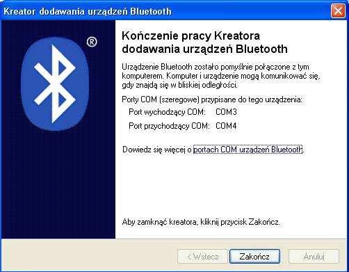 Wpisany kod potwierdza się wciskając przycisk 'Dalej'. Komputer dokona próby połączenie z AMX 530.