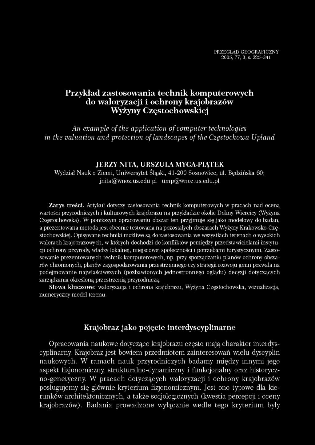PRZEGLĄD GEOGRAFICZNY 2005, 77, 3, s.
