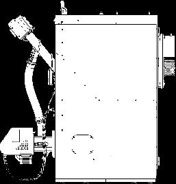 2-wyczystka czopucha; 3-termometr analogowy; 4-palnik pelletowy; 5-podajnik