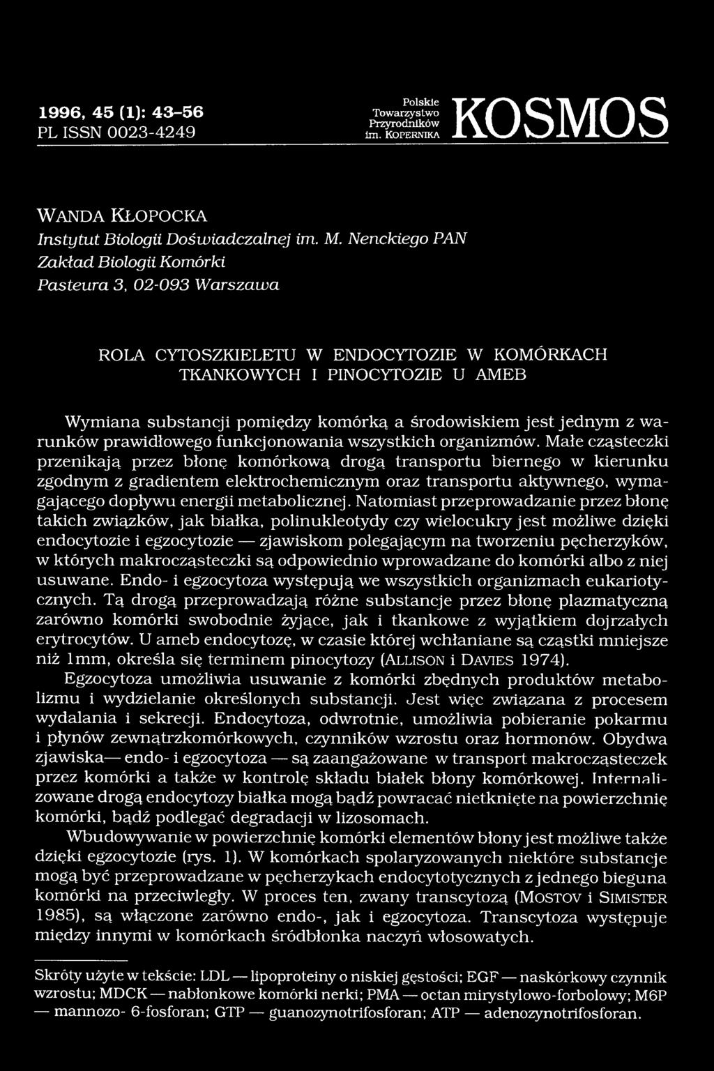 jednym z warunków prawidłowego funkcjonowania wszystkich organizmów.