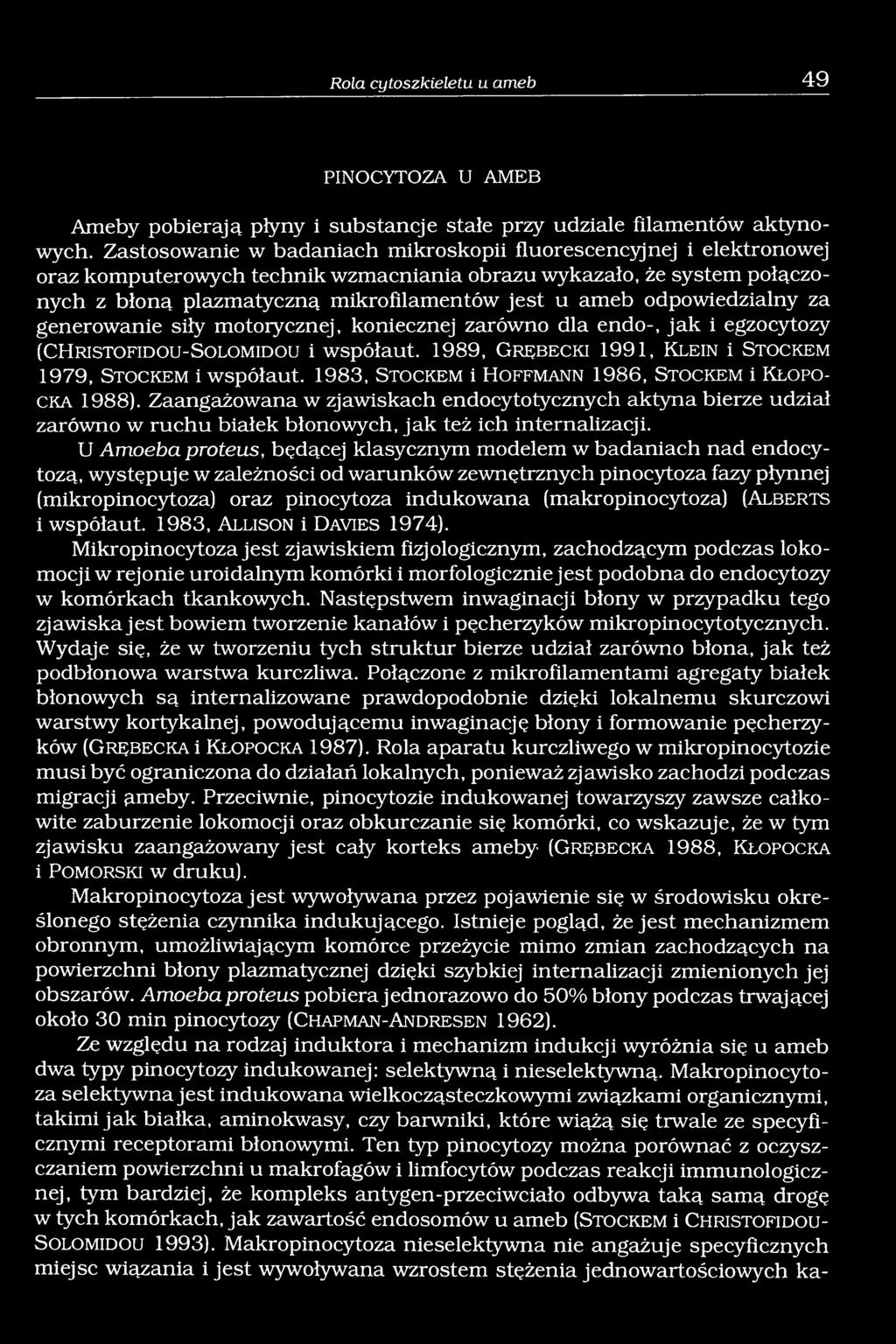 odpowiedzialny za generowanie siły motorycznej, koniecznej zarówno dla endo-, jak i egzocytozy (CHr isto fid o u-solo m id o u i współaut.
