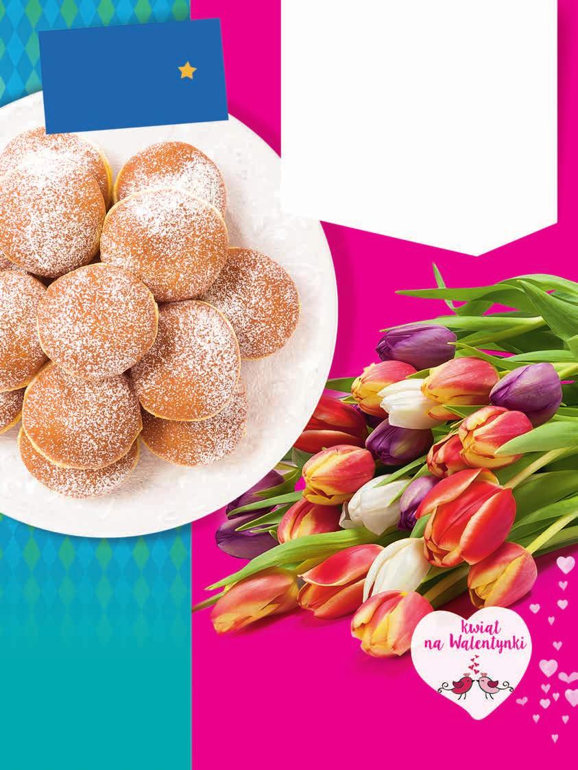 tylko w czwartek 8 lutego czwartek - środa 8-14 lutego 0,45 / 0,75 zł / 100 g Co tydzień świeża porcja PROMO Pączek z nadzieniem