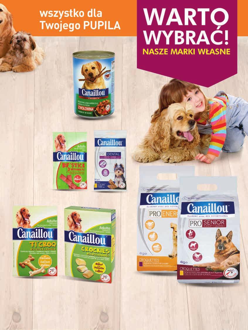 Pokarm dla psa Canaillou 415 g, 5,76 zł / od 2,99 od 20% 2 39 Przysmak dla psa Canaillou / Canaillou Pro 36-110 g od 2,35 do 7,19 zł / 100 g 2,40 zł 4,99 2 59 2,50 zł 7,99 5 49