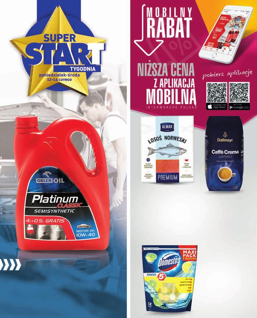 RABAT NALICZANY Łosoś Almar premium norweski plastry 100 g 19,99 8 zł 11 99 Cena dla Klientów bez aplikacji: 16,99 zł / Kawa ziarnista Dallmayr Crema Perfetto Espresso Intenso 69,99 30 zł 39 99 Cena