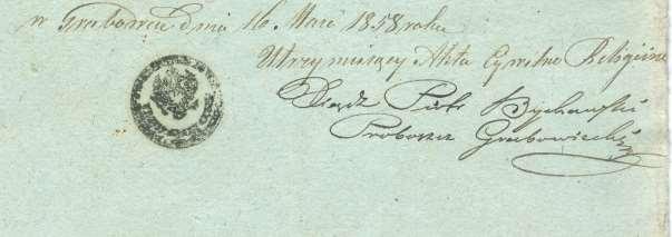 12 Monografia rzymskokatolickiej parafii św. Mikołaja w Grabowcu, tom II Proboszcz parafii Grabowiec 26 (19.11.1849-27.02.1868; przy czym do 21 marca 1868 roku sprawował obowiązki proboszcza, tj.
