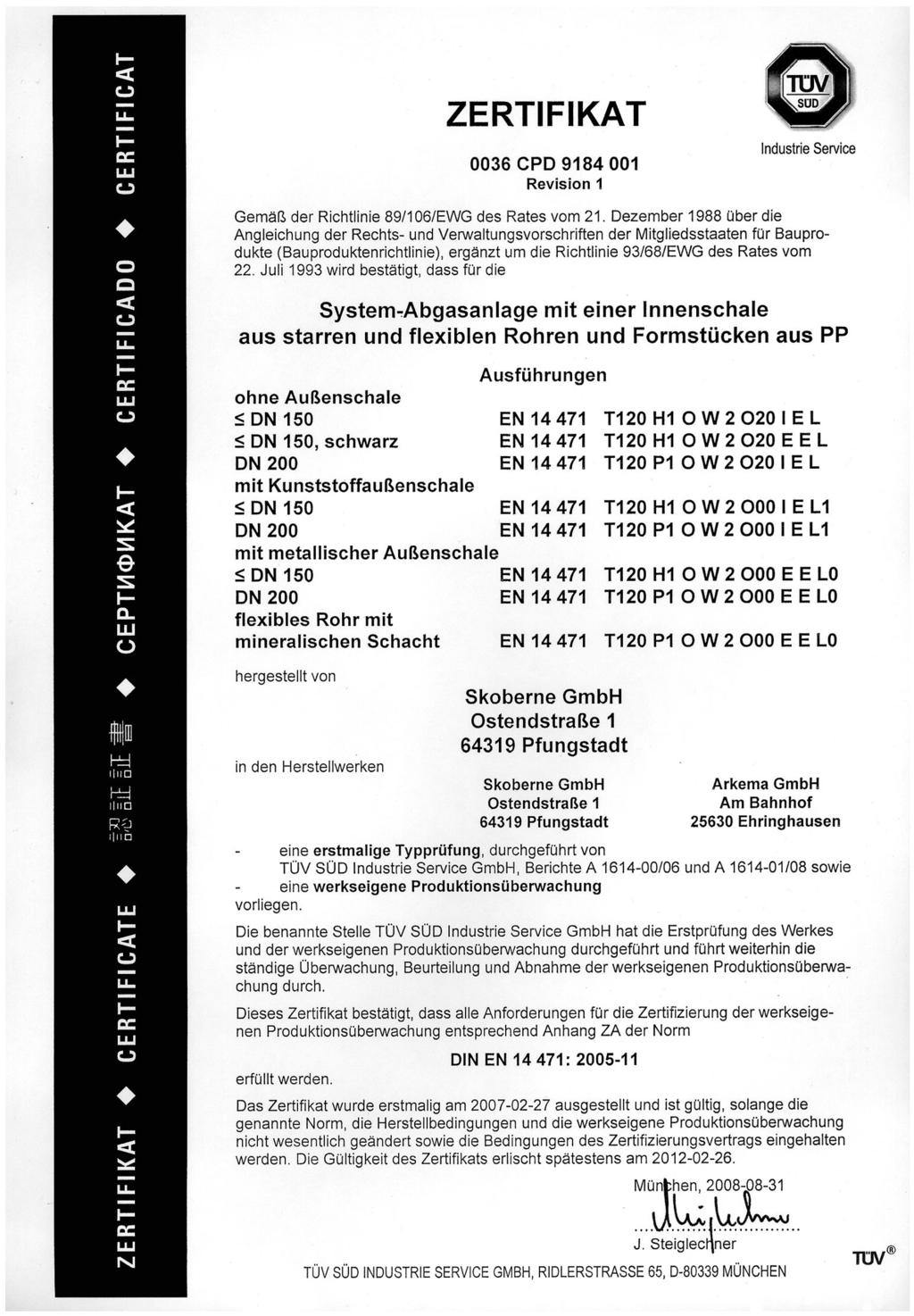 Wskazówki projektowe (ciąg dalszy) Certyfikacja CE systemów odprowadzania