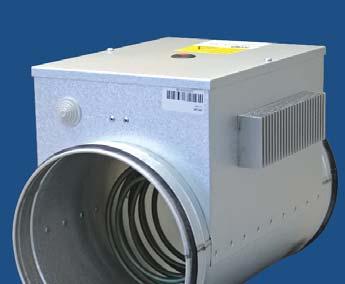 Występują w typowych średnicach wentylacyjnych od 100 do 500 mm i mocach od 0,3 do 24,0 kw.