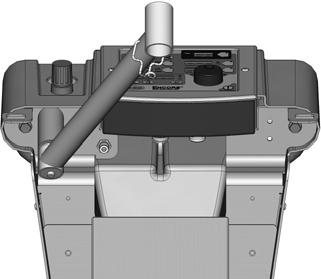 Instalacja 3 7 Połączenia pistoletu proszkowego Rozpakować pistolet. Odwinąć kabel pistoletu i dołączone przewody pneumatyczne: bezbarwny o średnicy 4 mm i niebieski o średnicy 6 mm.