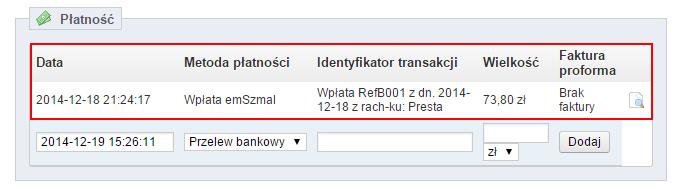 4. Nadanie zamówieniu nowego statusu w sklepie