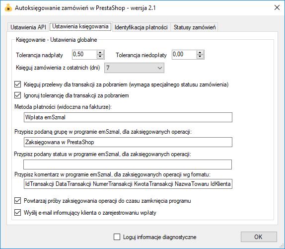 - adres do usługi sieciowej, czyli <adres_twojego_sklepu>/api/ (np. http://www.mojsklep.pl/api/) - klucz API, który skonfigurowałeś w Panelu Administracyjnym - numer wersji sklepu np. 1.5, 1.6 lub 1.