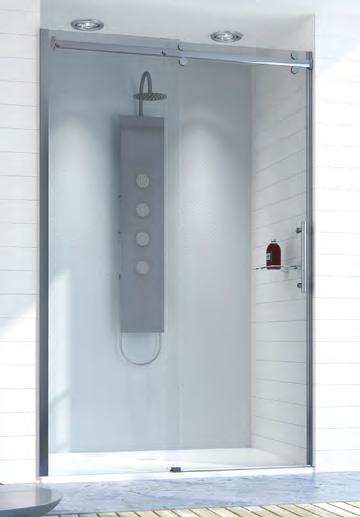 823 zł 2 199 zł ścianka Walk-In 90 x 206 cm, kolor chrom / srebrny błyszczący, szkło