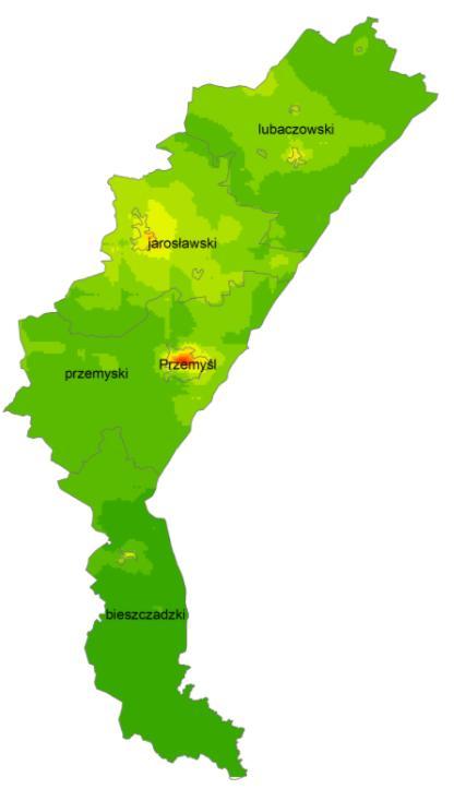 na stacji w Przemyślu w 2014 r. Rys. 2.3.4. Maksymalne stężenia jednogodzinne NO 2 z poszczególnych dni pomiarowych; Przemyśl 2014 r.