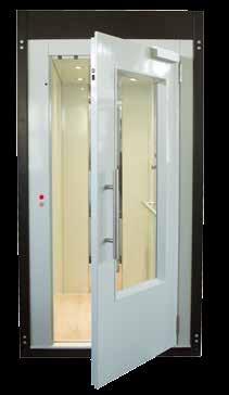 5mm) Landing doors with Zintec steel and large glazed vision panel Panorama Continuous load guards between landing doors Galvanized structure for the installation in a supporting shaft.