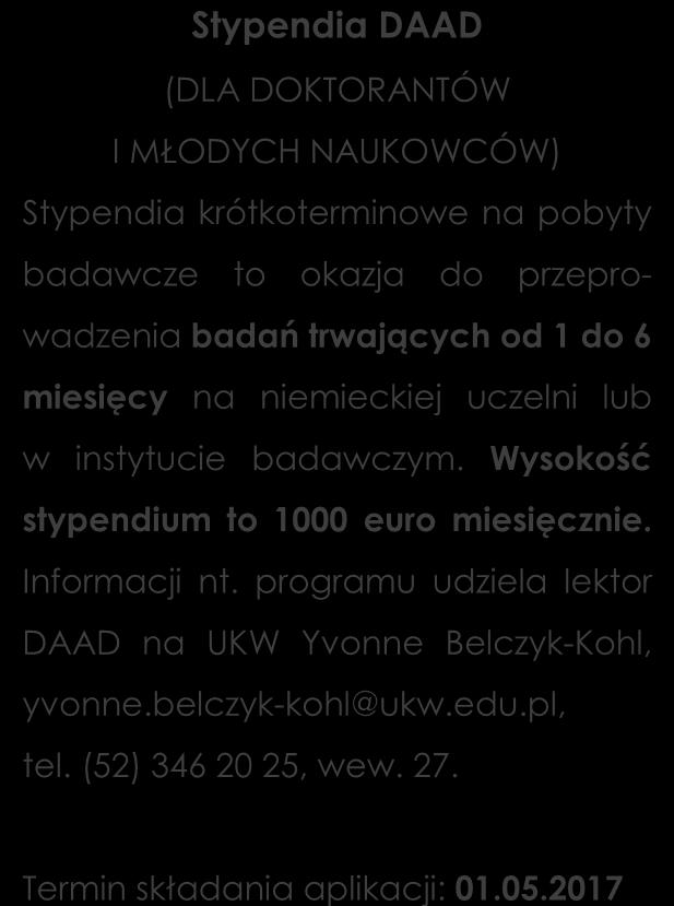 Program skierowany jest do młodych naukowców po doktoracie z zakresu nauk ścisłych, a w szczególności matematyki i informatyki.