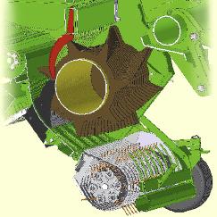 Rotor napędzany jest poprzez mocną i wydajną przekładnię o małych wymogach konserwacyjnych.