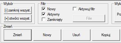 Lista katalogów panel narzędzi V 2017 Narzędzia