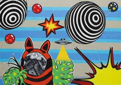66 Marcin Błach (ur. 1986) Space Invaders 02, 2016 r. akryl/płótno, 70 x 100 cm sygnowany i datowany na odwrociu: 'Marcin Błach, 2016' 67 Damian Kwiatkowski / KFIATEK (ur.