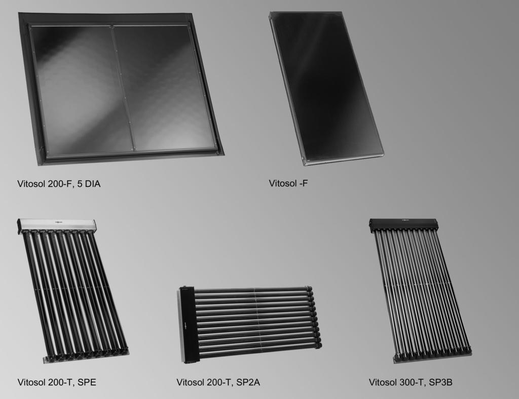 VIESMNN VITOSOL Wytyczne projektowe VITOSOL 100-F Kolektor płaski, typ SV i SH do montażu na płaskich i pochyłych dachach oraz do montażu wolnostojącego, typ SH również do montażu na fasadach VITOSOL