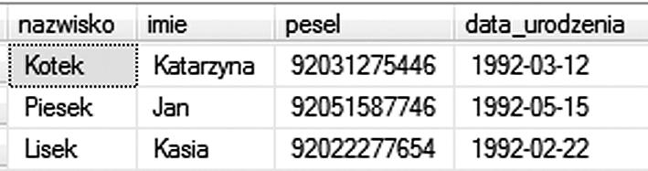 < 8 > Informatyka + W dalszej części wykładu, przy omawianiu przykładowego projektu bazy danych, zostanie pokazany sposób rozwiązania tego problemu.