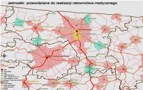 6. ORGANIZACJA POSZCZEGÓLNYCH DZIEDZIN RATOWNICTWA POWIATU BARTOSZYCKIEGO 6.1.