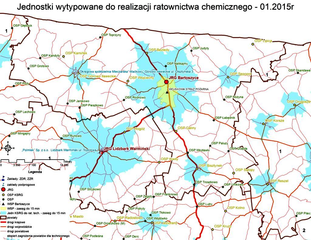 3. sprzęt do wytwarzania kurtyny wodnej 1 1 1 1 2 5 0 4. zestaw przyrządów umożliwiających pomiar: stężeń wybuchowych, tlenu, tlenku węgla i siarkowodoru 1 1 1 1 1 4 0 6.6.3. Standard gotowości