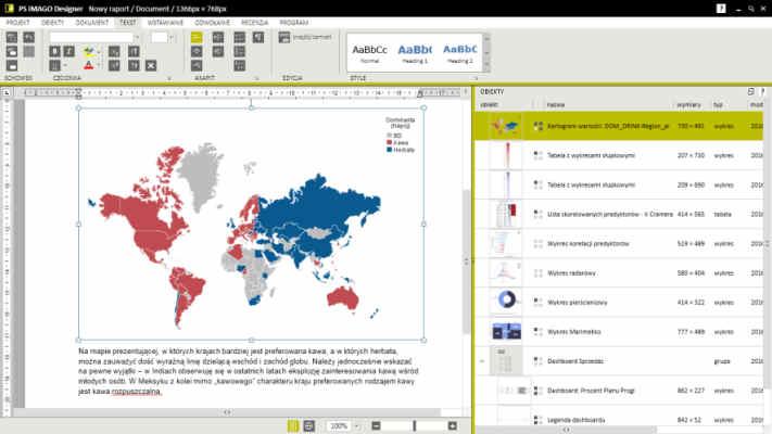 4 PS IMAGO PRO 4 IBM SPSS Statistics + IMAGO PACK PRO PS IMAGO DESIGNER Tworzenie raportu Możliwość jednoczesnego tworzenia raportu webowego