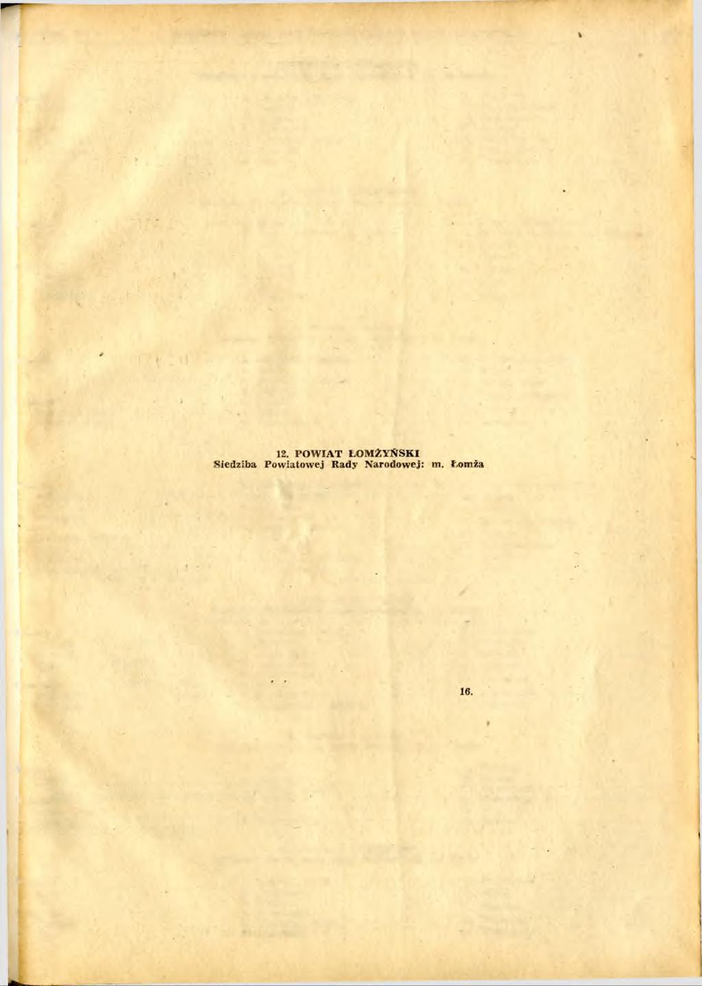 ir 16/Poz. 195 DZIENNIK URZĘDOWY WOJEWÓDZKIEJ RADY NARODOWEJ Str. 5 9. POWIAT HAJNOWSKI Siedziba Powiatowej Rady Narodowej: m. Hajnówka i. Hajnówka gromady: 1. Białowieża 2. Czeremcha 3. Czyże 4.