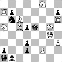 ..e:f3 2.Hd5+ Gd5 3.Wf4+ g:f4# (2.Wb5/Hb5+? Sc5!) 1...e::d3 2.Wb5+ Sc5 3.Hf4+ g:f4# (2.Hb5/Hd5+? Gd5!) 4 wyróżnienie honorowe nr 151 Żivko JANEVSKI (Macedonia Niezbyt bogata, ale nie pozbawiona strategii gra, tj.