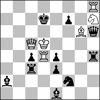 samomat zostałby wyżej sklasyfikowany. 1.Hb7! ~ 2.Sa4+ Kc4 3.d3+ e:d3# 1...Hc1 2.Wa5+ Sb5 3.Sd3+ Kc4 4.W:c3+ S:c3 5.Sb2+ H:b2 6.d3+ e:d3# I...c:d2 2.Sd3+ Kc4 3.Wa4+ H:a4 4.Sb2+ Kc5 5.Wc3+ Hc4 6.