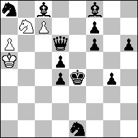 f3 Gd3 3.Kf4 Sg6# 1.Hc6 d:c6 2.d5 Gb5 3.Kd6 Sf7#. 6 pochwała nr 319 Witalij MEDINCEW Trudna do realizacji sekwencja permanentnych szachów wzbogacona o blokowania i ofiary białych skoczków., 1.