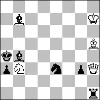 s,g,wc7 (4+12) h#2 2,1;1,1. (4+7) 7 pochwała nr 79 - Żivko JANEVSKI (Macedonia) W dwóch pierwszych rozwiązaniach b. S i b.p idą na pole d3 w 2. ruchu, a w drugiej parze w ruchu pierwszym.