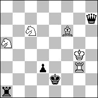 b8H Ge5+ 5.Kg6 G:b8 6.Ge4+ Kh2 7.G:b8+ Kg1 8.Gc2 Wd7 9.Gd1 h4 -+) 1 Ge5 2.Sb3 (2.g7? Wf7 -+) 2 d1h 3.G:d1 W:d1 4.b8H(W) Wd7+! (4 G:b8 5.G:b8 Wb1 6.g7=) 5.Kh6! (5.g7? W:g7+ 6.Kh6 G:b8 7.